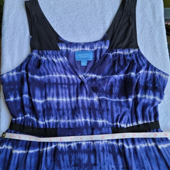 Simply Vera Vera Wang Sundress Tie Dye Blue  Large - Picture 10 of 15